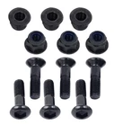 Outlaw Racing Black Rear Sprocket Bolts and Lock Nuts Motorcycle Motocross