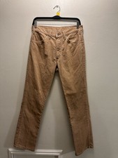 1970s Levi Tan Corduroy Pants, talon zipper, white tab, Size 32 W 30 L
