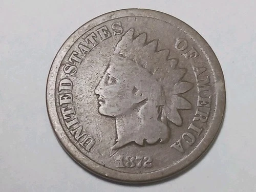 1872 - Better Date Indian head Cent -  Very Good Condition