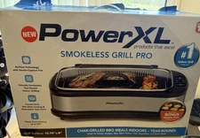 PowerXL Smokeless Grill Pro Indoor Countertop Grill and Griddle Plate! NEW