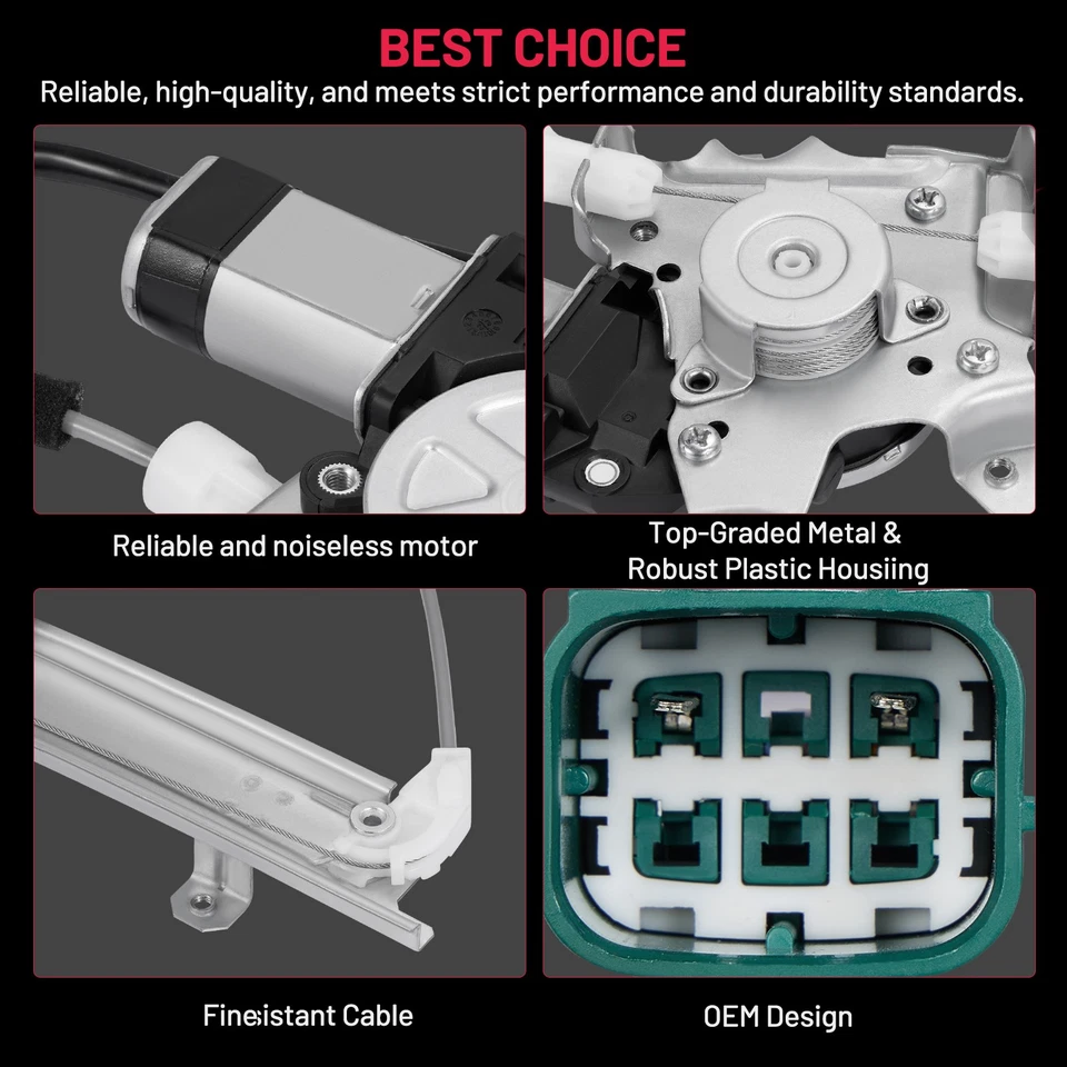 For 2011-17 Nissan Juke Front Driver Left Side Power Window Regulator with Motor - Image 2 of 4
