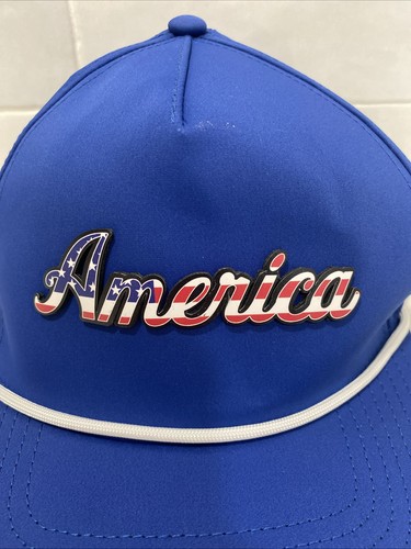 Branded Bills Mens Navy Blue USA Snapback Hat - Picture 4 of 4
