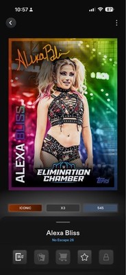 WWE Slam Alexa Bliss Iconic Elimination Chamber No Escape Rainbow base 545cc