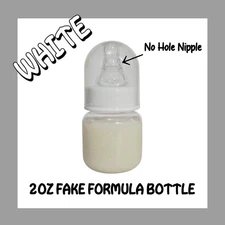 ONE WHITE Fake Formula Bottle For Reborns, Silicones & Other Lifelike Dolls