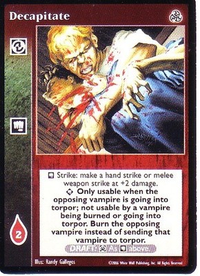Decapitate VTES CCG SW/3rd - choose your version