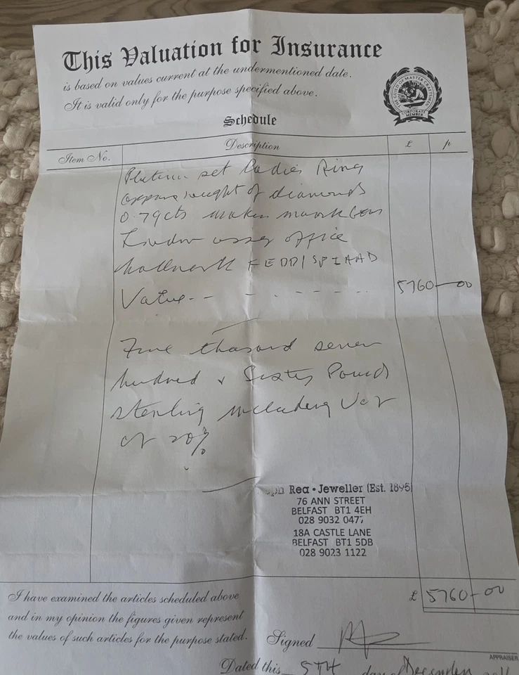 Помолвочное кольцо с бриллиантом платиной 0,79 карата огранка бриллиант с сертификатами размер K - Изображение 4 из 4