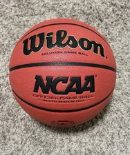 NEW! WILSON SOLUTION OFFICIAL GAME BALL MENS INDOOR NCAA BASKETBALL 29.5 NO BOX