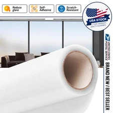 Privacy Frosted Window Film waterproof Static Cling Glass Coverings Sticker