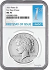 2025 Peace Silver Dollar $1 NGC MS70 First Day Of Issue FDI #891