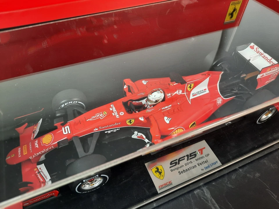 Looksmart Ferrari SF15-T #5 Sebastian Vettel Belgium 2015 900th GP 1/18 LS18F103 - Immagine 2 di 3