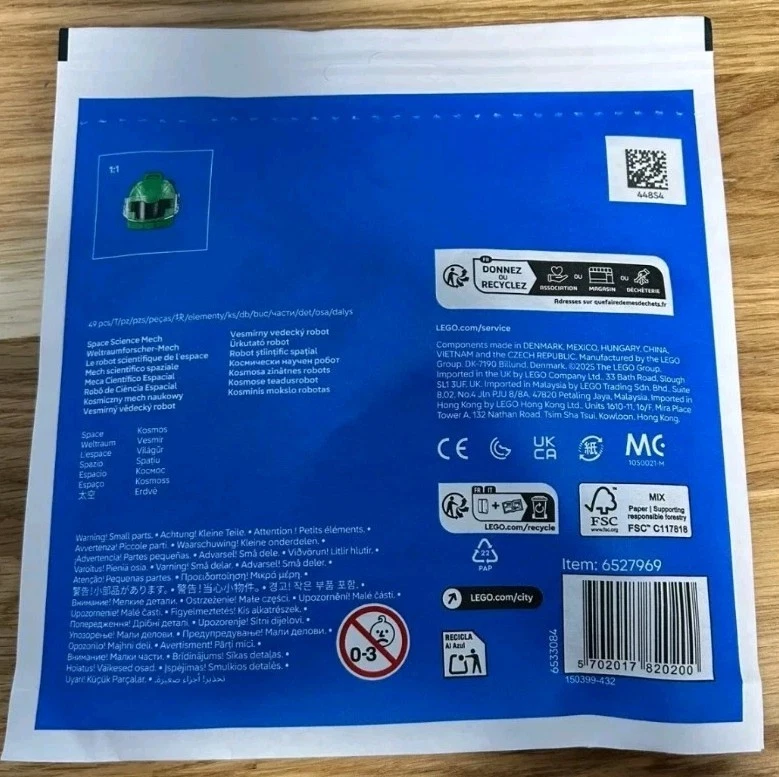 LEGO CITY SPACE SCIENCE MECH + EXPLORER POLY BAG 30694 NEW SEALED - Image 2 of 2