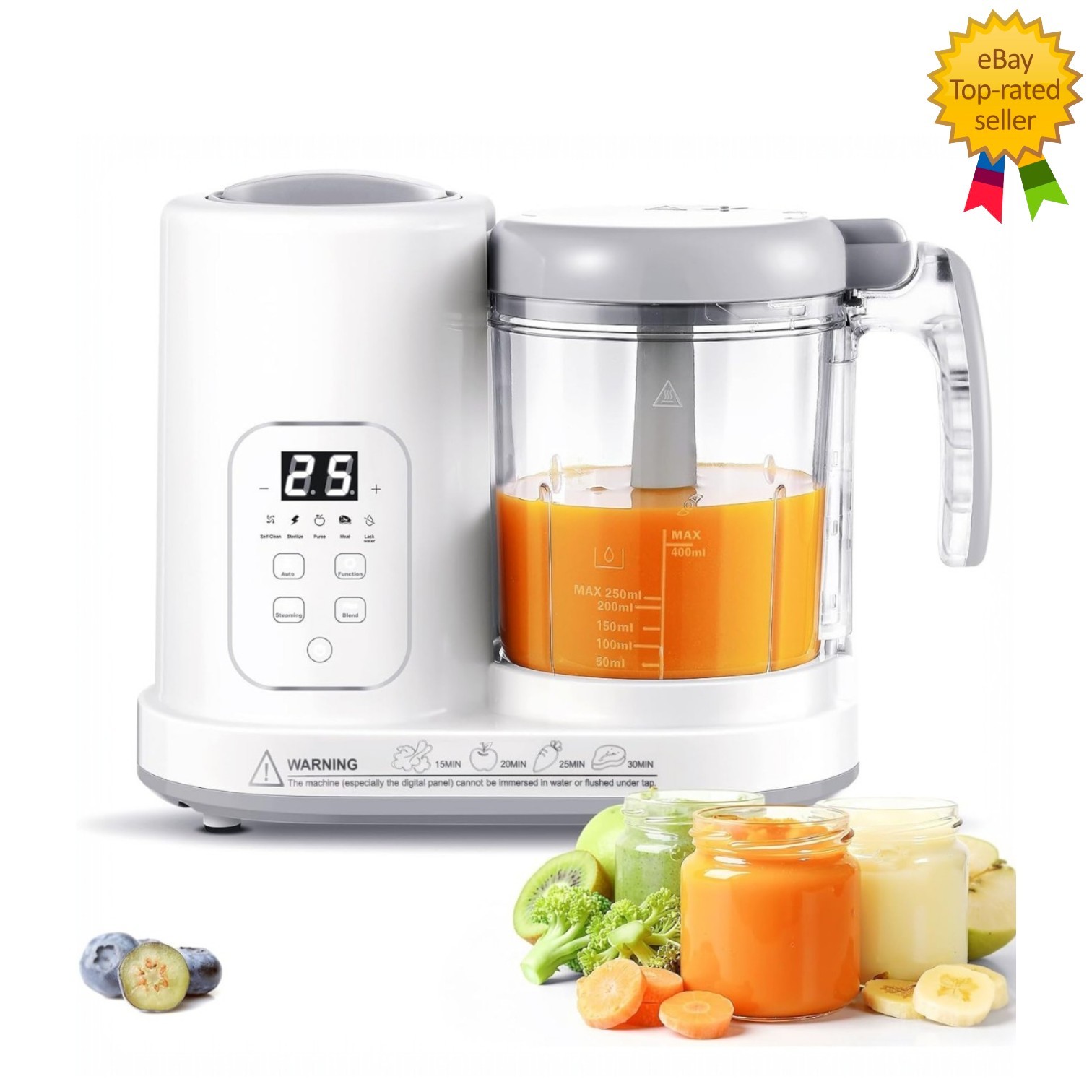Baby Food Maker Pro 4-in-1 Steamer Blender with Self-Clean &