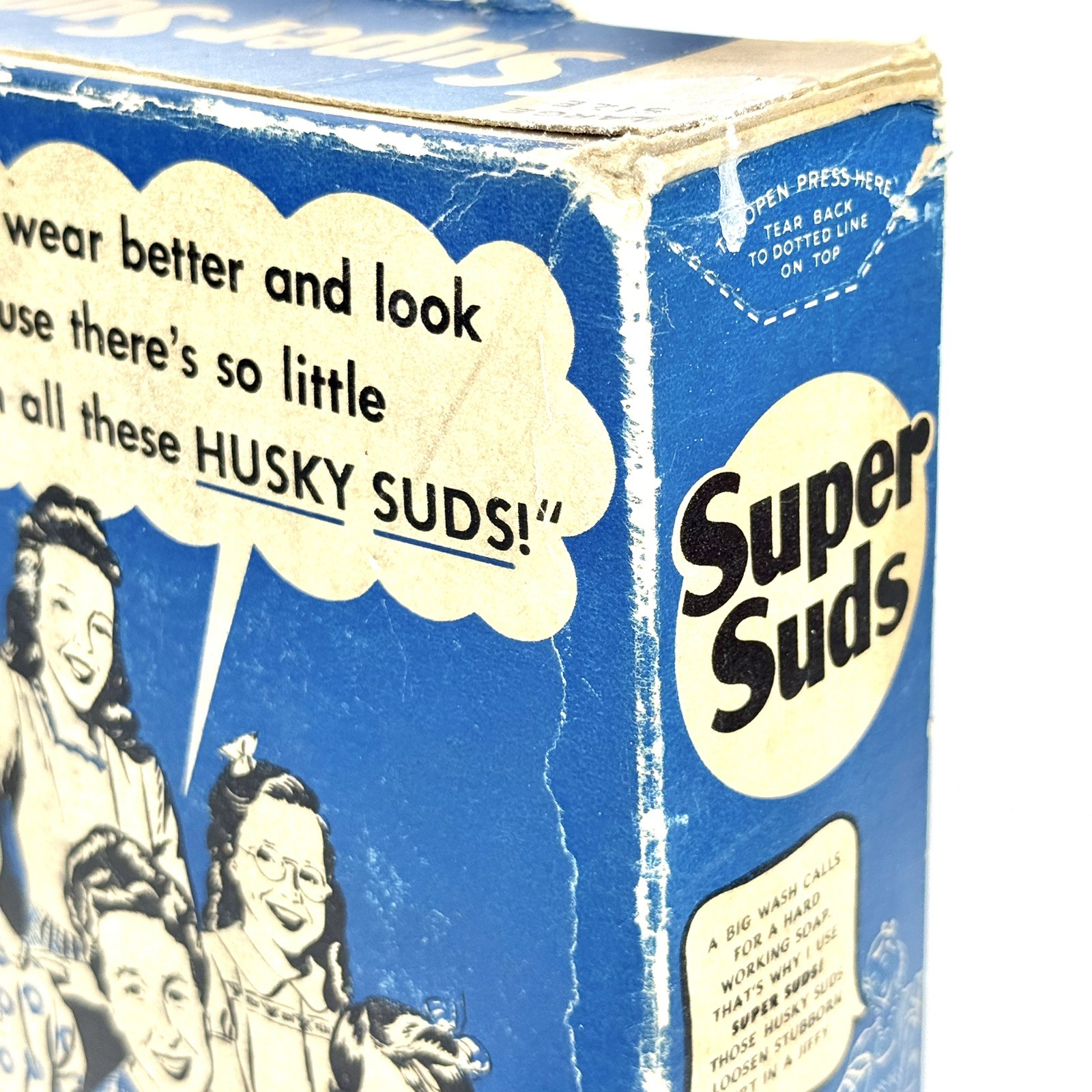 Vintage SUPER SUDS Box Soap -1 pound 7 ounces Colgate Palmolive Peet Unopened