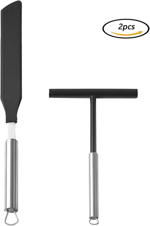 2 Pezzi Accessori Crepes Set, Crepes Distributore E Spatola, Accessori per Crepe - Immagine 2 di 4