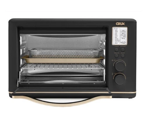 黑色金色空气炸锅烤面包机烤箱数字触摸屏别致CRUX 6片铜 — 第 4/4 张图片