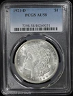 1921-D $1 Morgan Silver Dollar PCGS AU 58