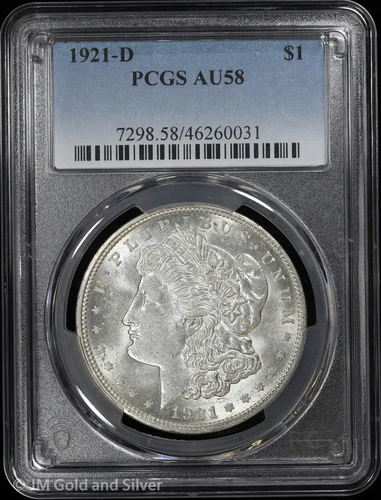 1921-D $1 Morgan Silver Dollar PCGS AU 58