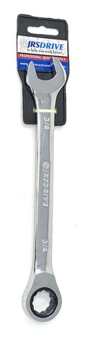JRSDRIVE Ratcheting Combination Wrench 1pc SAE 3/4" CRV Chrome Mirror Finish - 第 1/5 張圖片