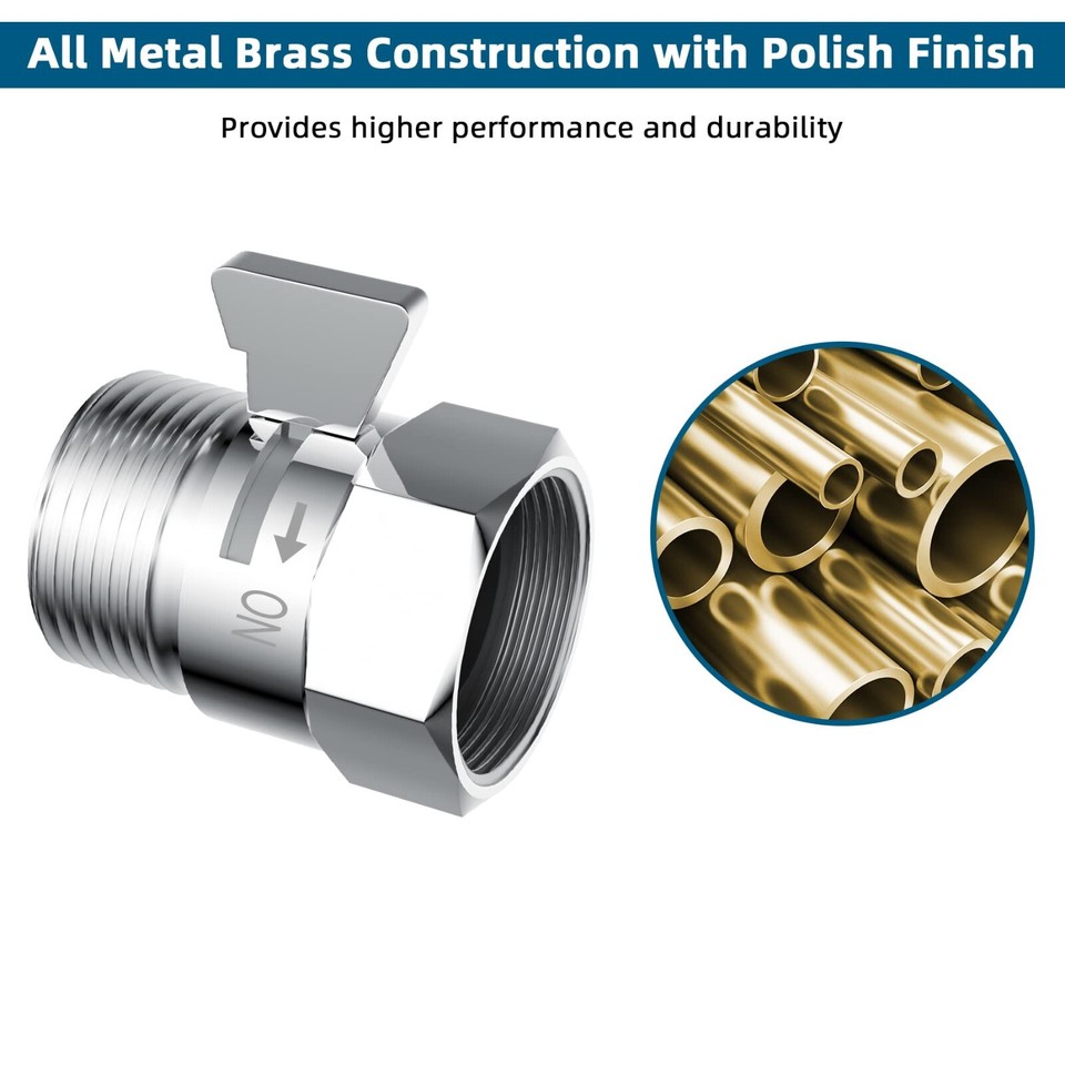 Shower Head Valve Water Flow Control Valve Regulator Shut OFF Valve Hand Shower eBay