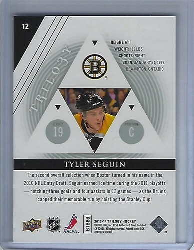 2013-14 Upper Deck Trilogy #12 Tyler Seguin - Foto 2 di 2