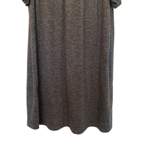 Loft Large Petite Gray Short Sleeve Dress Shift T Shirt Flowy Babydoll - Picture 5 of 9