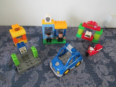 Lego Duplo Police Set Car Motorcycle Bank Prison Cell Station