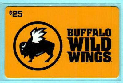 BUFFALO WILD WINGS Black Logo on Yellow ( 2012 ) Gift Card ( $0