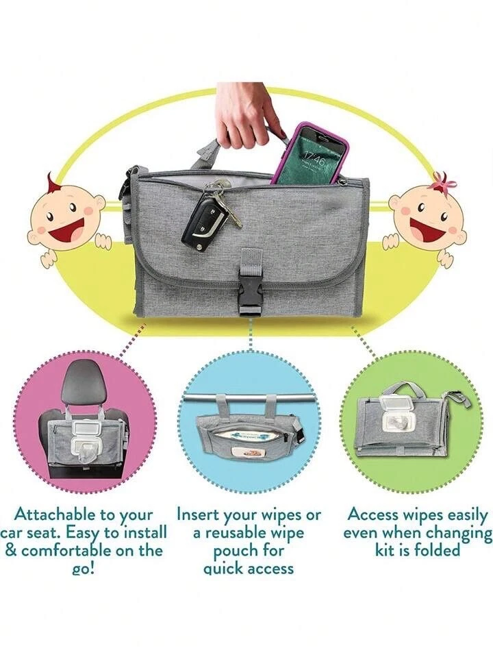 Cambiador de Pañales Portátil, Cambiador Portátil para Bebé Niña y Niño Foto 4 de 4