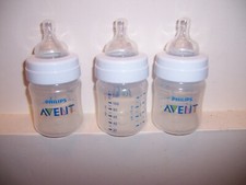 Avent baby bottle lot 4 oz  New grey bag