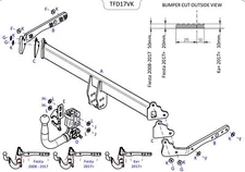 Towtrust Vertical Detachable Automotive Towbar For Ford Fiesta 2017-Onwards