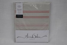 ANNE DE SOLENE PARIS BABYLONE STRIPE KING PILLOWCASES - NEW - CORAL SET OF 2