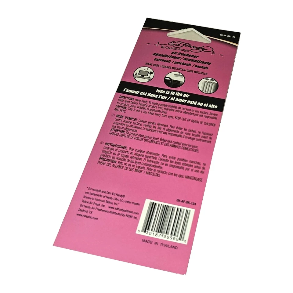 ED HARDY Lote de 3 Ambientadores Perfumados con Pachulí para Coche o Hogar Foto 3 de 4