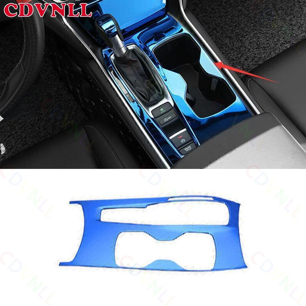 For Honda Accord 2018-2022 Blue Steel Central Console Gear Shift Frame Cover 1*