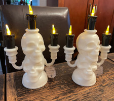 Skull Candelabra Halloween Props Pair Light Up Set Target Bullseye Playground