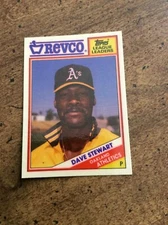 1988 Topps Revco League Leaders #29 Dave Stewart, A's  ex-nm