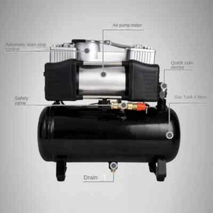 Mini Air Compressor Small Car Inflatable Pump with Air Tank Home Electric