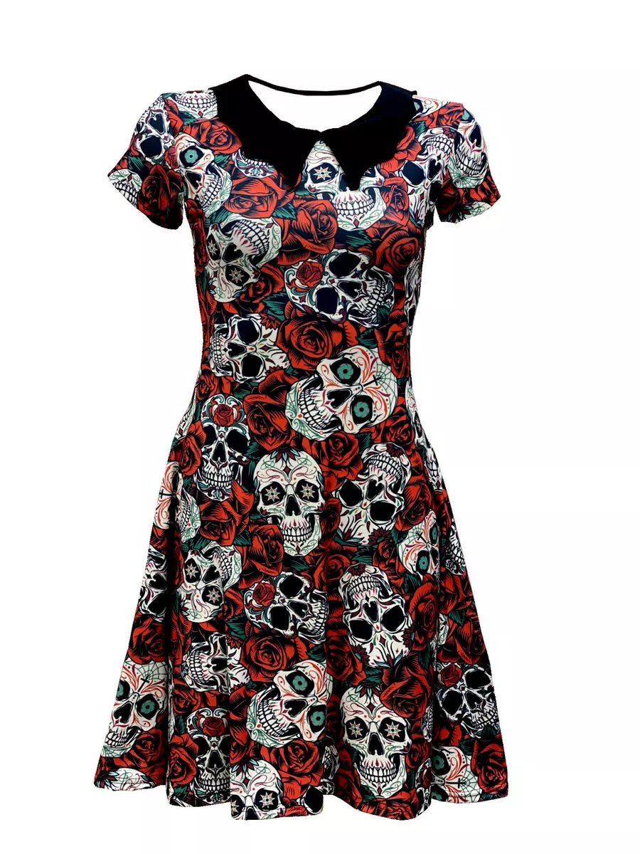Gothic top floral dress