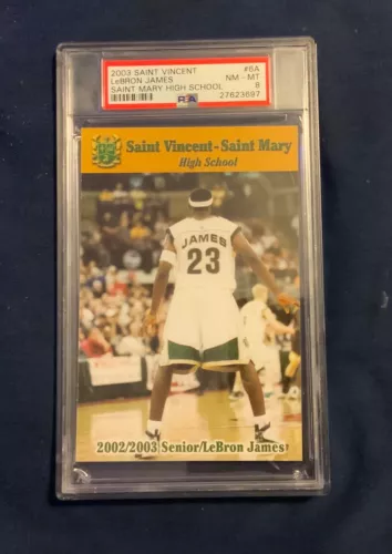 Lebron James Rookie PSA Near Mint-MINT SP SAINT MARY VINCENT HIGH SCHOOL RARE 6A