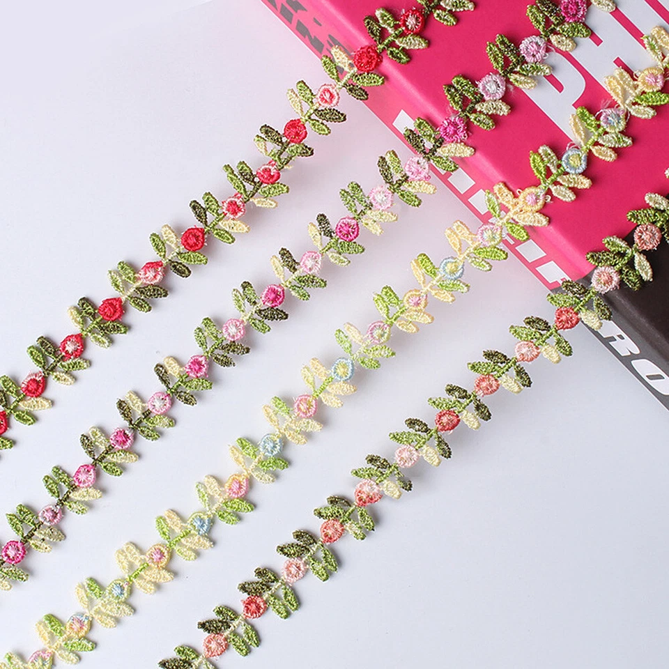 Vestido de novia 2 Y flor encaje cinta bordada costura hecho a mano decoración hágalo usted mismo Foto 2 de 4