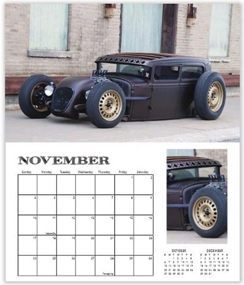 2024 RAT RODS WALL CALENDAR ford chevy dodge chrysler mopar gift rockabilly  | eBay