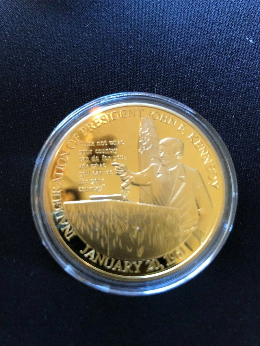 John Fitzgerald Kennedy - Life and Legacy 24K Plated Gold Coin | eBay