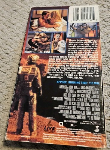 Total Recall 1990 VHS Tested Plays - Picture 11 of 11