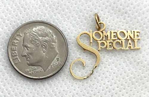 14K Yellow Gold " Someone Special" Charm/ Pendant - Picture 2 of 4