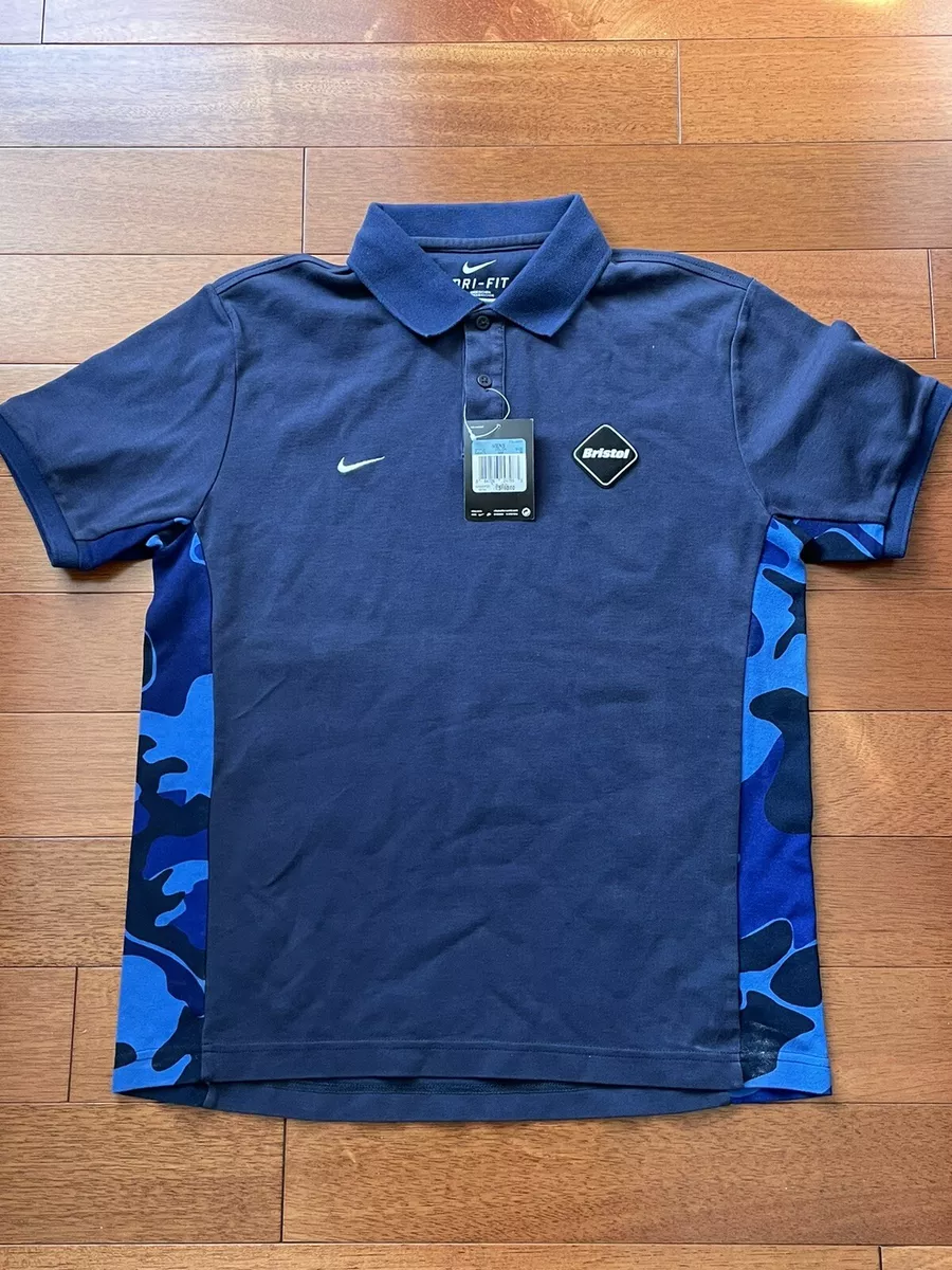 Nike FC Real Bristol x SOPHNET Polo Shirt Navy Blue/Camo 640478 444 Men's  Size M