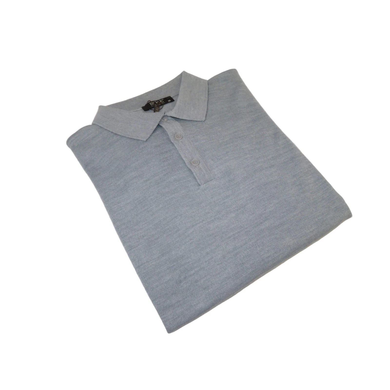 Mens PRINCELY Soft Merinos Wool Sweater Knits Light Weight Polo 1011-40 Lt Gray