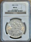 1883 O  Morgan Silver Dollar  NGC  MS62   Nice White Coin
