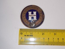 Rare 1925-28 Hupmobile 8 Model E Automobile Radiator Emblem Brass Car Hood Badge