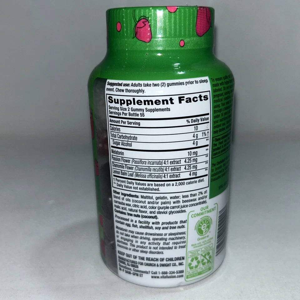 Gomitas Vitafusion Melatonina Max Fuerza 110 Sabor Fresa Nuevas y Selladas Foto 3 de 4