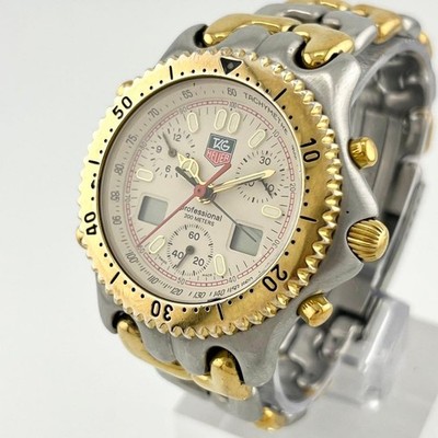 TAG Heuer CG1123-0 Ayrton Senna Chronograph Gold Men's Watch JAPAN