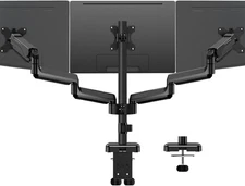 MOUNTUP Triple Monitor Mount for 17-32 inch Screens, Full Motion Triple Monitor